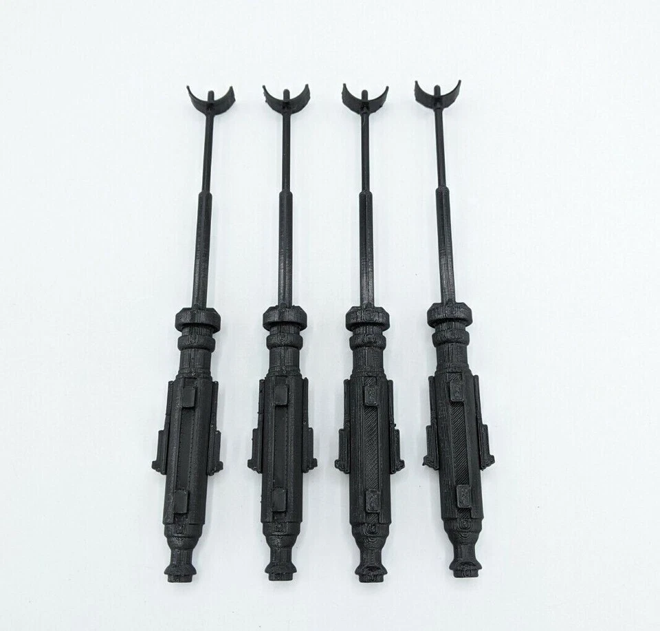 X4 Star Wars X Wing Fighter POTF Gun Cannons 4 Fits Kenner Palitoy Black Repro