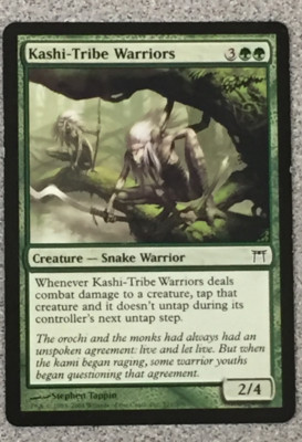 MTG - KASHI TRIBE WARRIORS 1X- CHAMPIONS OF KAMIGAWA - COMMON - CREATURE - MP 