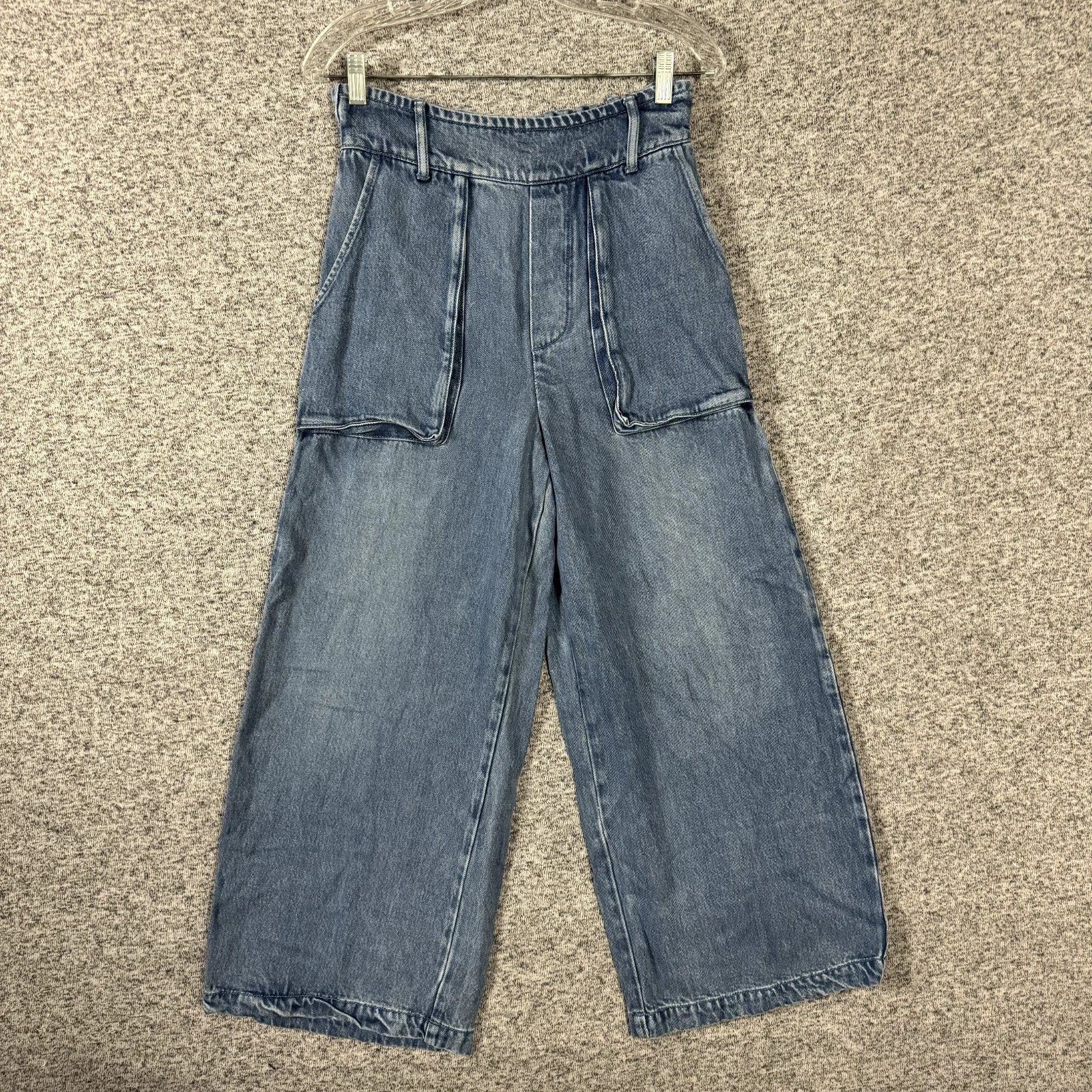 JOVANI Pantaloni donna Young Fabulous & Broke taglia media denim modal vita alta gamba larga