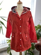 Ladies Bellfield Idoma Orange Festival Rain Jacket Raincoat Mac Size 10 New