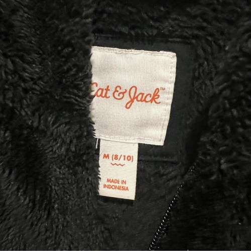 Cat & Jack Girl’s Black Faux Fur Zip Up Hoodie In Sz. M (8/10) - Picture 8 of 11