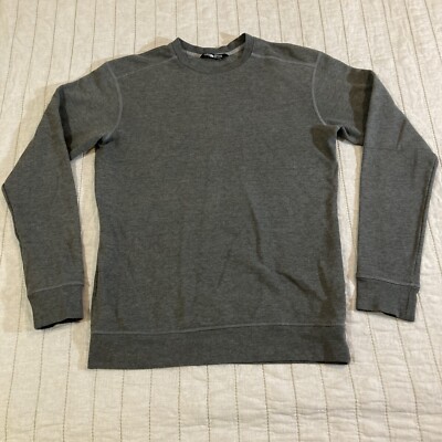 North Face Sweater Mens Small Gray Pullover Crew Sweatshirt Outdoors Casual 