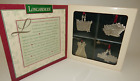 Longaberger Baskets Pewter Christmas Ornaments Set of 4 Mint in Box