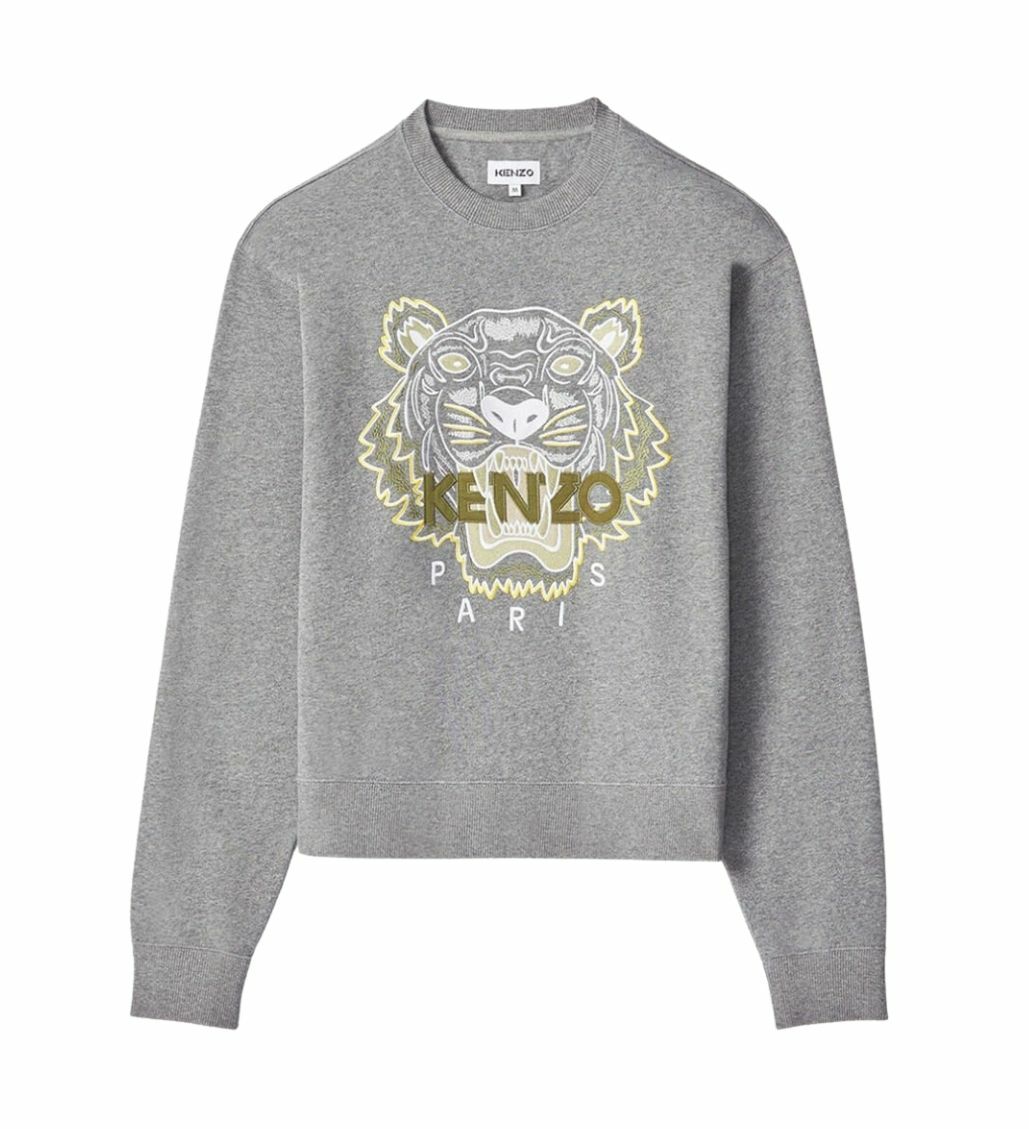 Kenzo New Collection Classic Tiger Logo Embroidered Dove Kenzo New Collection Classic Tiger Logo Embroidered Dove