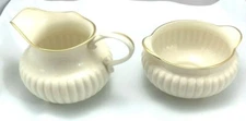 Vintage Lenox China USA Creamer and Open Sugar Bowl Set