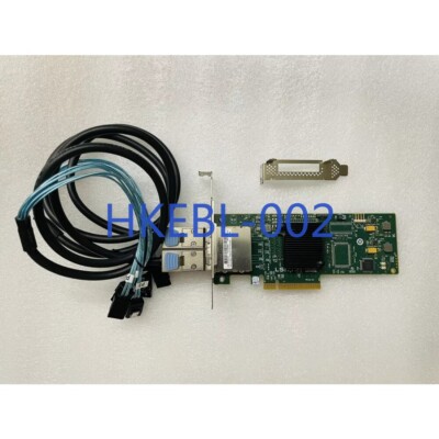 LSI 9200-8E Controller Card PCIe 6GB 2 Ports IT Mode w/ 8088 to 8087 SATA cable