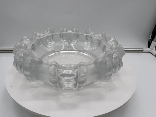 Lalique "Cannes" Octopus Frosted Art Glass Bowl - Picture 3 of 6