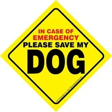 Pet Emergency Waterproof Signs with Suction Cup SAVE MY Dog - Dogs - Cat - Cats