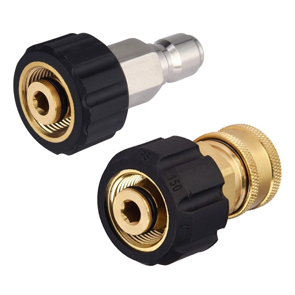 Pressure Washer Hose Adapter Set M22 to 3 8 Quick Connect For