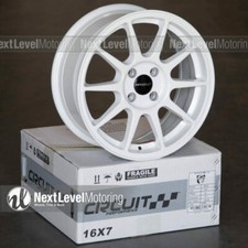 Circuit Cp23 16x7 4x100 35 Gloss White Wheels Type R Style Fits Honda Civic Jdm