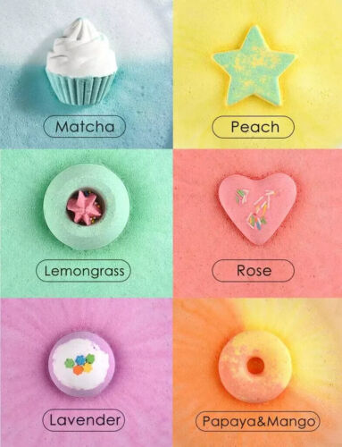 Bath Bombs Gift Set, Handmade Essential Oil SPA Kit, Six Fizzy Bubble Bath Bombs - Picture 2 of 2