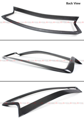 FOR:2018-2023 INFINITI Q50 CARBON FIBER FRONT GRILL OUTLINE TRIM COVER OVERLAY - Picture 3 of 5