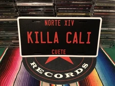 Norte XIV Killa Cali Norteno Rap Personalized License Plate Black Red