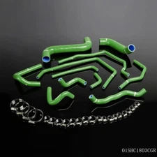 Fit For 02-06 Subaru Impreza WRX/STi GDA/GDB EJ207 Silicone Radiator Hose GREEN