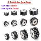 2.5Mod 10-120T 45# Steel Spur Gear Motor Pinion Transmission Gear Thickness 25mm