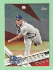 2017 TOPPS ON DEMAND MINI RED JASON VARGAS #689 KANSAS CITY ROYALS MLB #'D 5/5