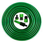 30M REINFORCED GARDEN HOSE PIPE TUBE WITH SET SPRAY WATERING NOZZLE SET FITTINGS