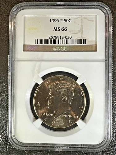 1996 P KENNEDY Half Dollar * NGC MS66 * UNCIRCULATED * Brown Label *