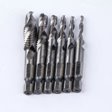 6pcs High Speed Steel Screw Thread Metric Spiral Hand Plug Tap Tool NEW