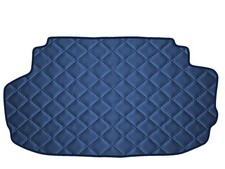 Kunstleder Kofferraummatte f&uuml;r Mercedes S W220 limousine 1998-2002, Dunkelblau x