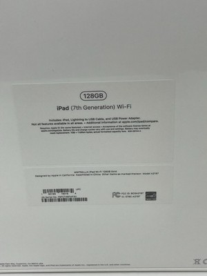 Apple iPad (7th Generation) A2197 128 GB, Wi-Fi, 10.2 in - Gold