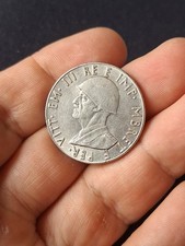 Moneta 2 Lek 1939 Albania Italiana D'Epoca Fascista. Vittorio Emanuele III 