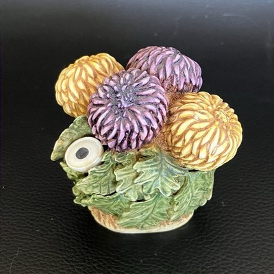 VTG Lord Byron's Harmony Garden Chrysanthamum Collectible Trinket Box 1997