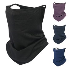 Scarf Face Mask Bandana with Ear Loops Neck Gaiter Balaclava UV Sun Protection