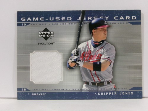 2001 Upper Deck Evolution Game-Used Jerseys Chipper Jones #J-CJ HOF