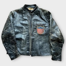 1960's Harley Davidson Vintage Black Leather Cafe Motorcycle Jacket 60s