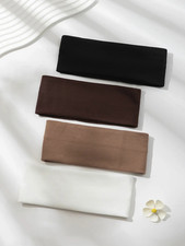 4pcs Women Elastic Hairbands Solid Color Makeup Sports Yoga Headbands - NEW