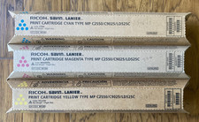 Qty. 3 - Ricoh Type MP Cyan Magenta Yellow Toner Cartridge OEM New Free Shipping
