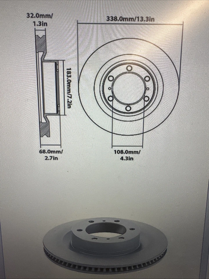 Rotores delanteros Carquest YH289739P para Toyota 4runner Lexus GX 460 Foto 3 de 3