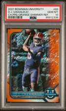2021 BOWMAN UNIVERSITY CHROME PROSPECTS #89 D.J. UIAGALELEI 17/25 PSA 10