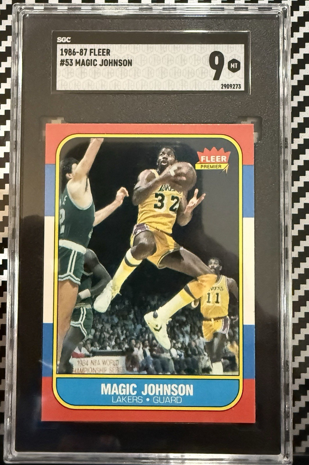Fleer 1986-87 Magic Johnson #53 SGC 9 Los Angeles Lakers NBA Basketball
