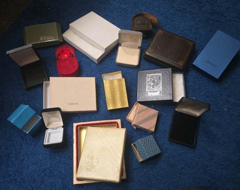 Vtg Jewelry Box Lot Multicolor Multiple Styles Presentation Storage Cases Unique
