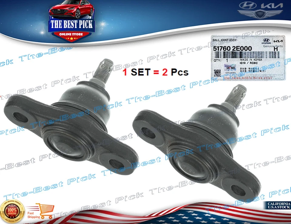 517602E000 ⭐GENUINO⭐ 2 PIEZAS rótula 2005-2009 Tucson 2005-2010 Kia Sportage OEM Foto 4 de 4