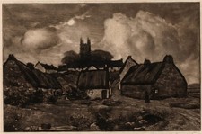 David Waterson Pencil Signed Mezzotint Collessie Scotland 1900