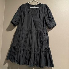 J. Crew Black Tiered Dress Size Small