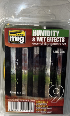 A.MIG 7409 Humidity & Wet Effects Colors Set AMMO OF MIG JIMENEZ S.L.