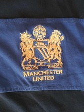 Mens Manchester United 1968 European Cup Winners T Shirt Navy Size Large