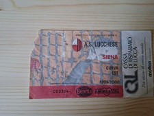 Biglietto Stadio Lucchese Siena 1999-00 Ticket Maglia Lucchese