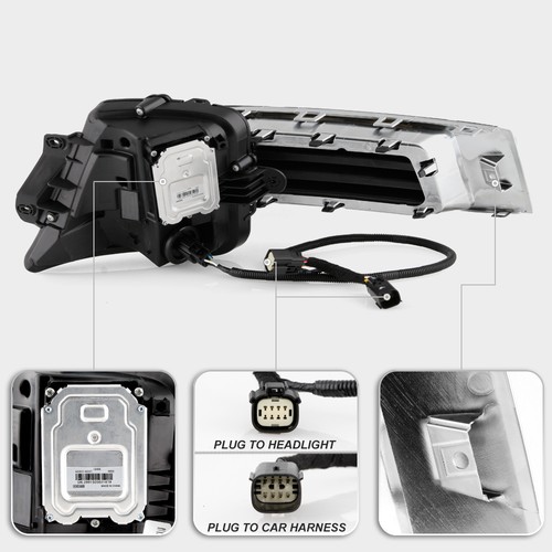 2018-2019 Cadillac XTS Bumper LED DRL Switch Back Turn Signal Bumper Fog Lights - Picture 4 of 9