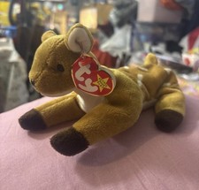 TY Beanie Baby Whisper The Deer With Tags - Good Condition