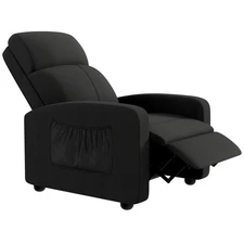 Fabric Recliner Chair, Home Theater Seating with Adjustable Backrest & Footrest