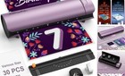 Office Presentation Laminator Machine 11x17 with Laminating Sheet Purple