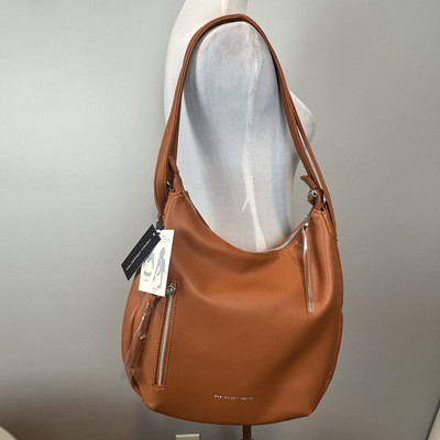 brown leather slouchy backpack French Connection Thorn Slouchy Convertible Backpack Bag NWT Brown Faux  Leather