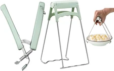 2 Pack Kitchen Hot Plate Gripper, Stainless Steel Bowl Clip, Kitchen Tongs Bowl 