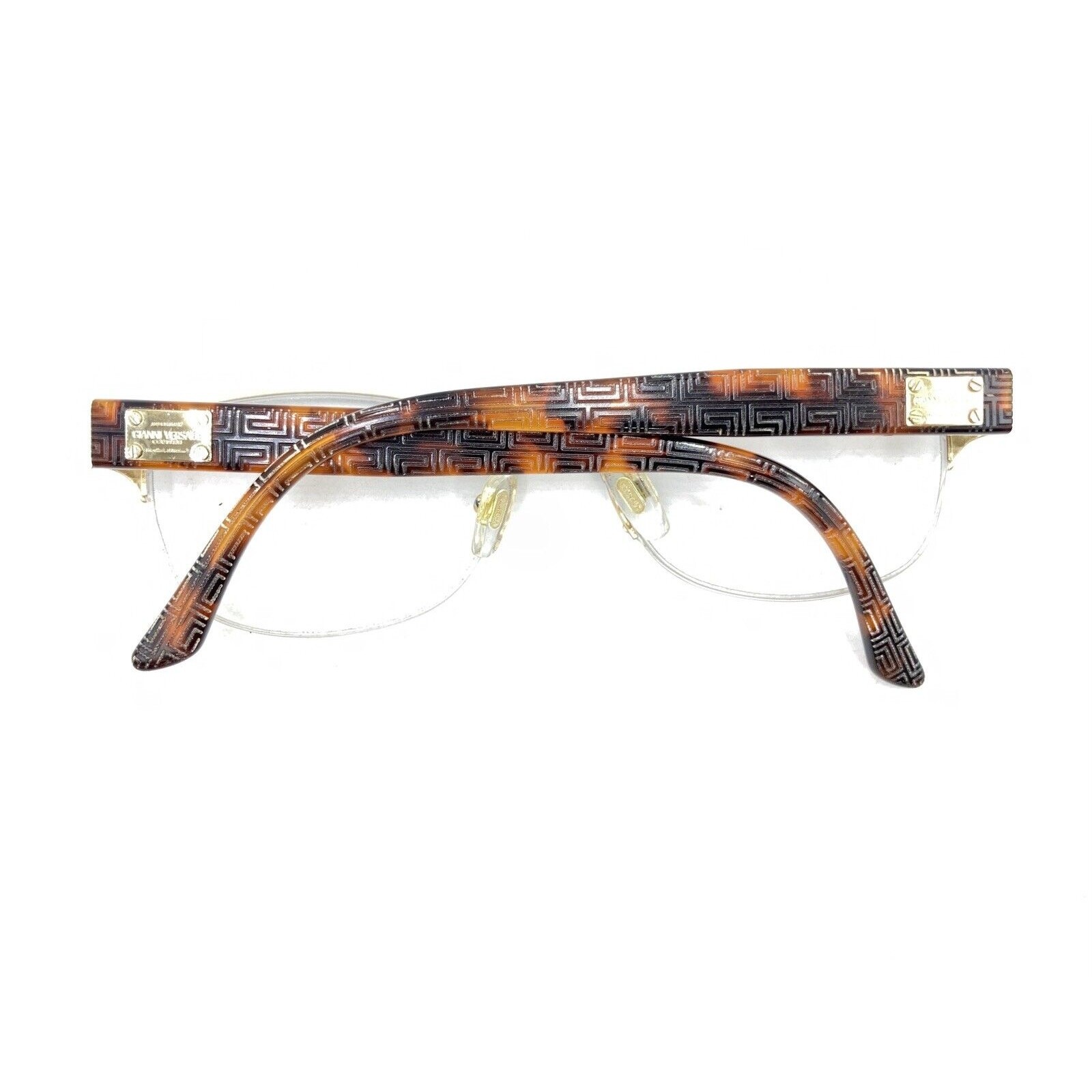 Versace 1222 1344 Dark Brown Tortoise Half Rim Eyeglasses Frames 53-17 140 Italy thumbnail 11