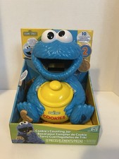 Sesame Street Cookie Monster Counting Jar Educational Toy 12 Pieces Blue 57782